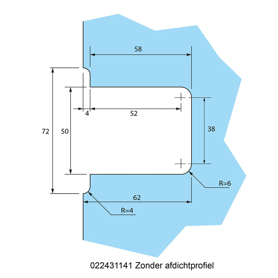Estlegno scharnierwand/glas 90° enkele schroefplaat