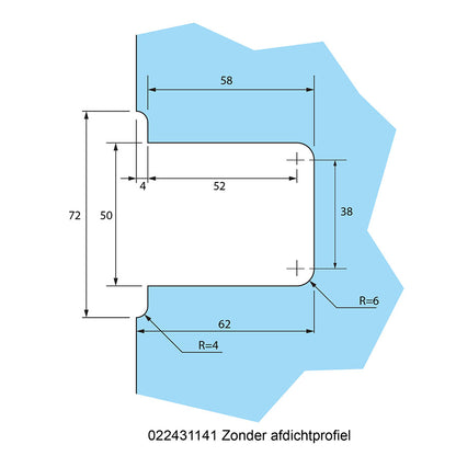 Estlegno scharnierwand/glas 90° enkele schroefplaat