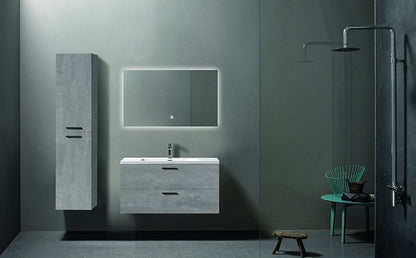 Rechthoekige spiegel zonder frame, met indirect LED verlichting en verwarming, 900x600mm